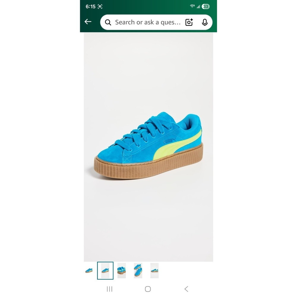 Puma Fenty x Creeper Phatty Speed Blue Lime W Sz 10 In Women's - Picture 2 of 8